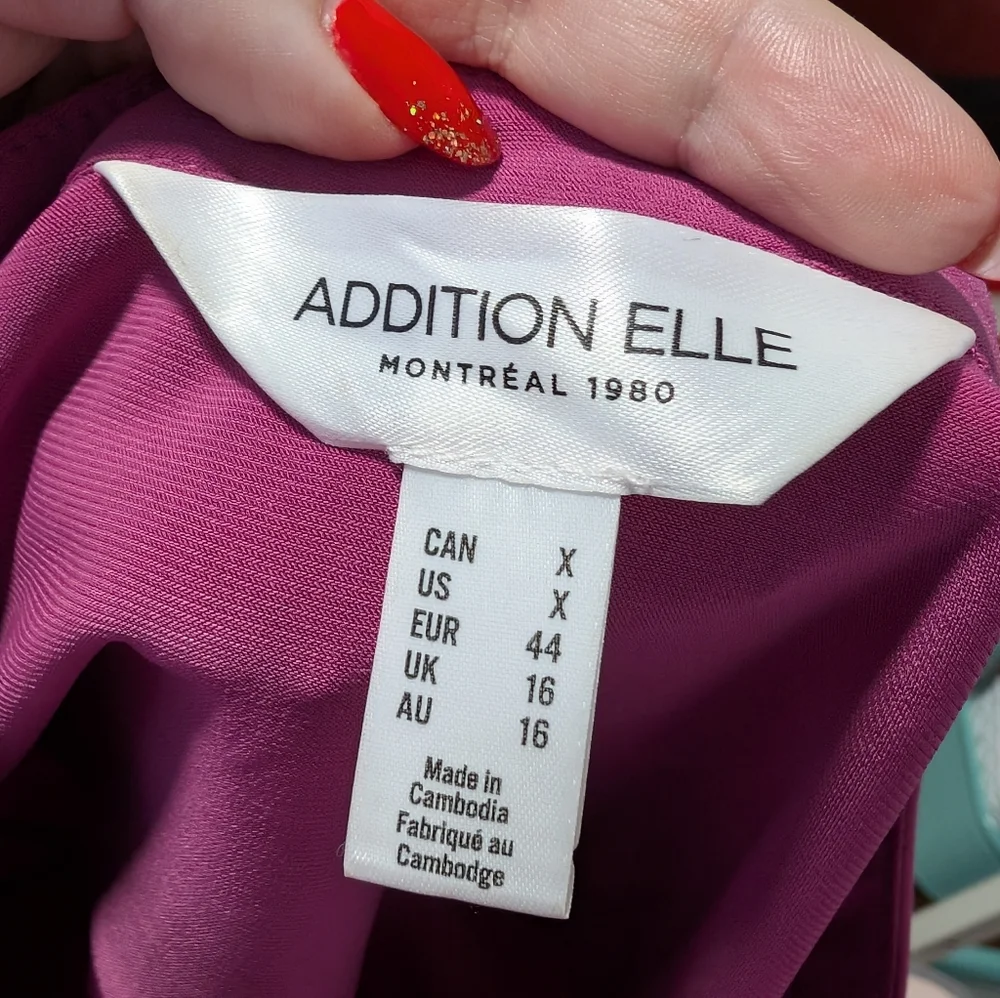 Addition Elle Purple Sleeveless Midi Dress - Picture 4 of 4